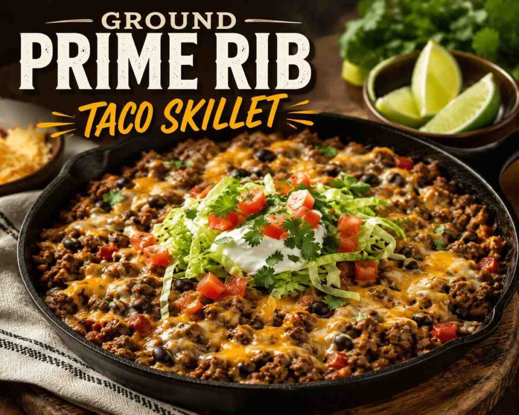 Ground Prime Rib Taco Skillet