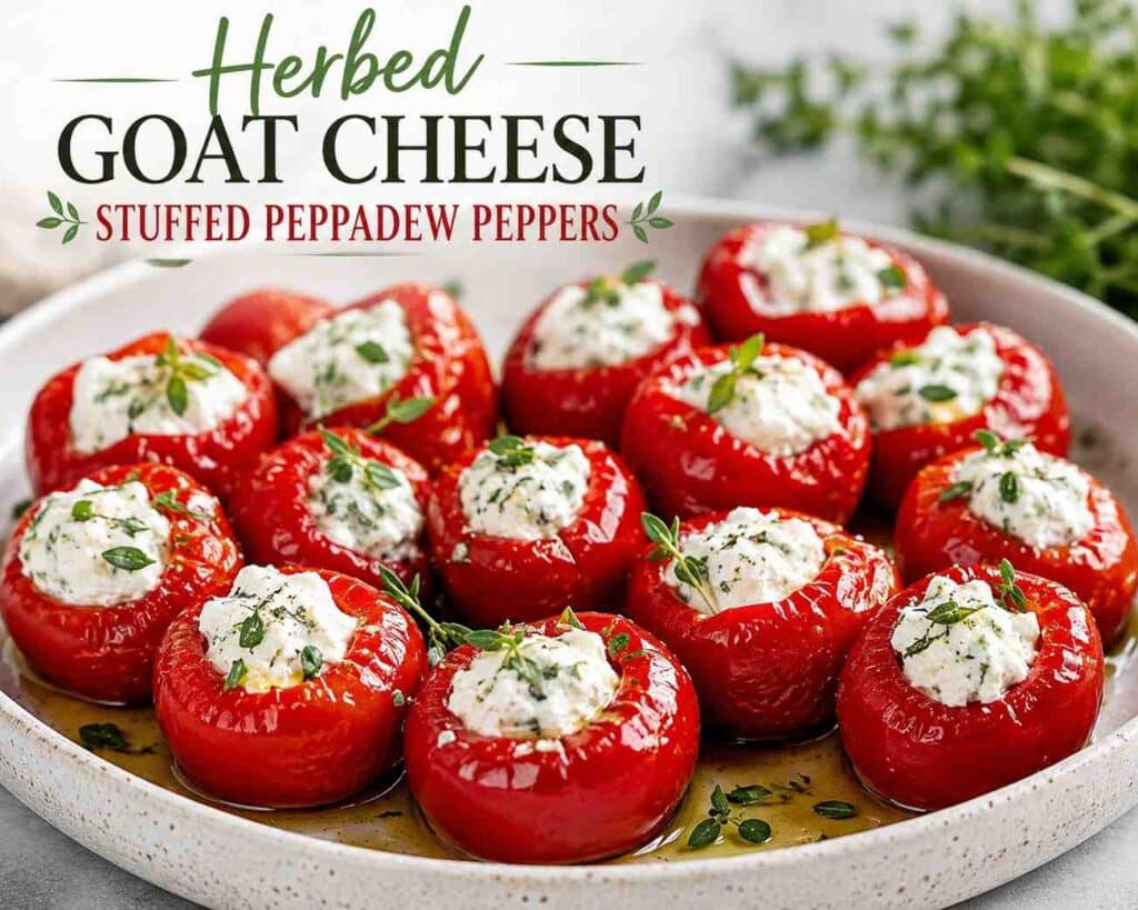 Herbed Goat Cheese Stuffed Peppadew Peppers