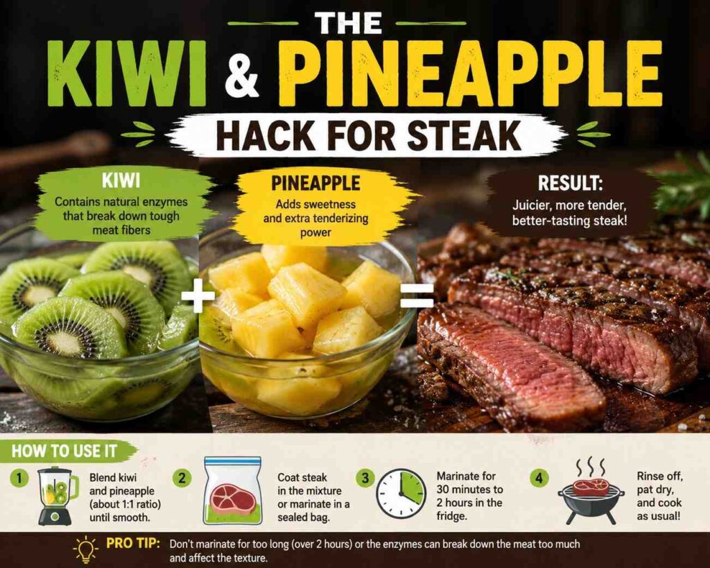 How Kiwi And Pineapple Make Steak Tender