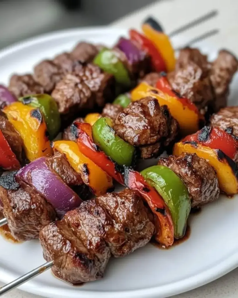 Kabob Meat And Vegetable Skewers