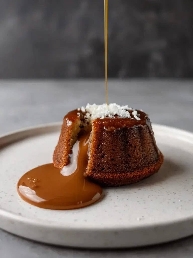 Molten Chocolate Cakes With Salted Caramel