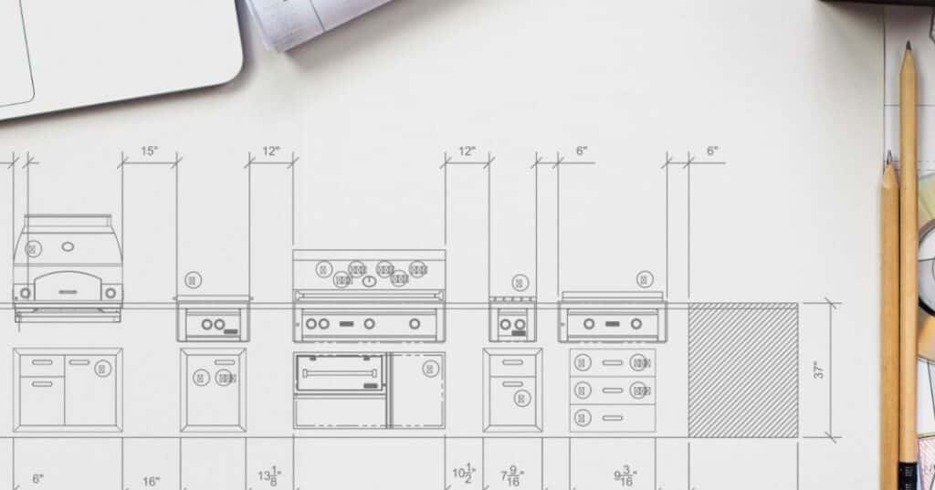 Outdoor Kitchen Schematic Drawing