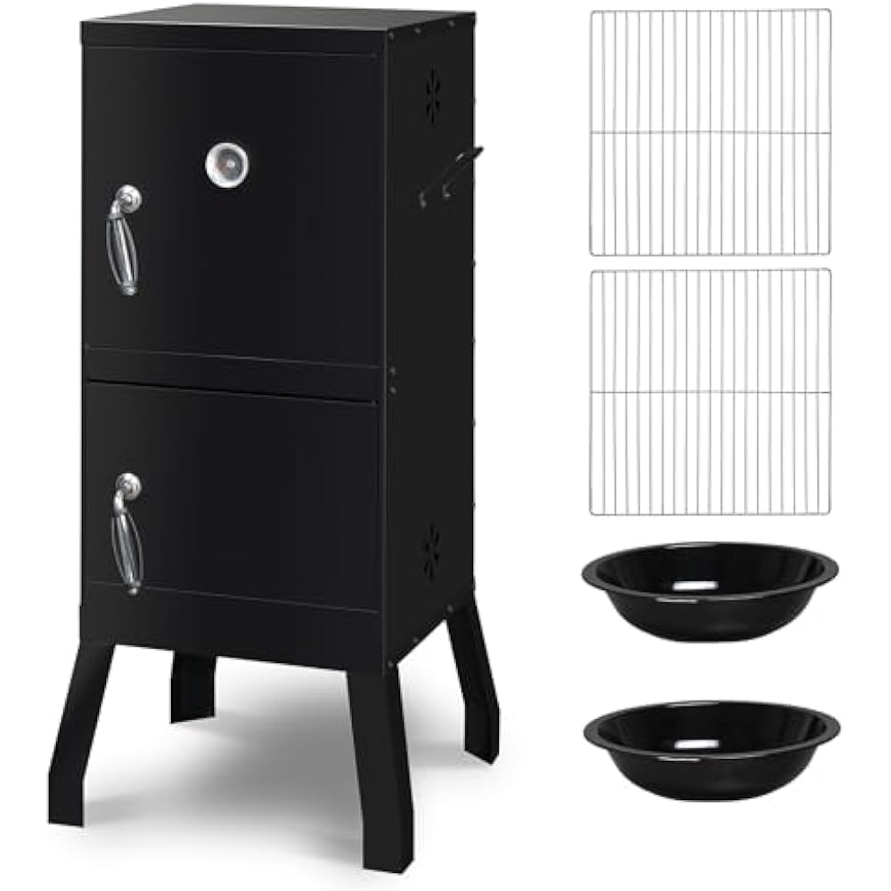 Outvia Vertical Charcoal Smoker With Double Doors