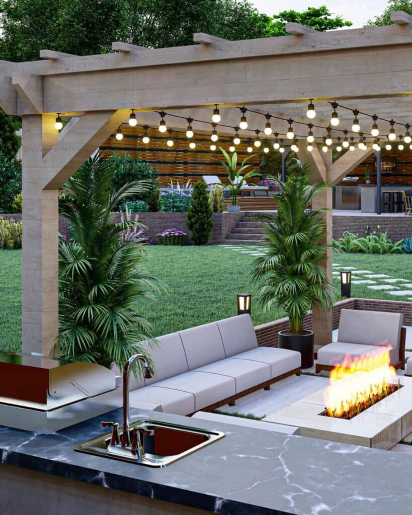 Overhead Pergola Lighting