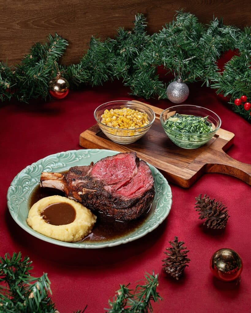 Prime Rib With Bbq Sauce Corn And Herbs