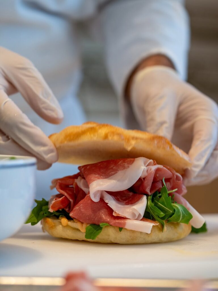 Prosciutto Arugula And Burrata Focaccia Sandwiches