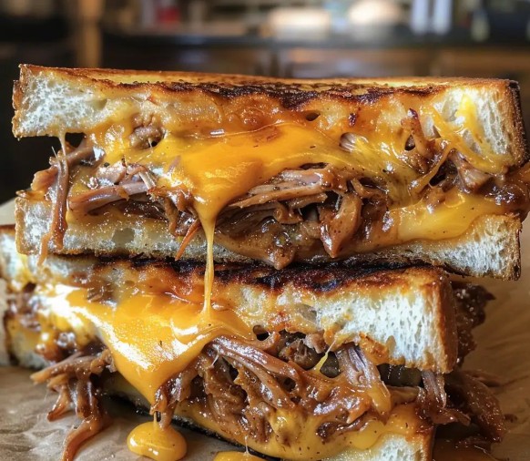 Pulled Pork Grilled Cheese