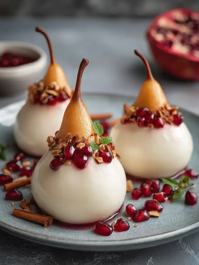 Red Wine Poached Pears With Vanilla Bean Mascarpone