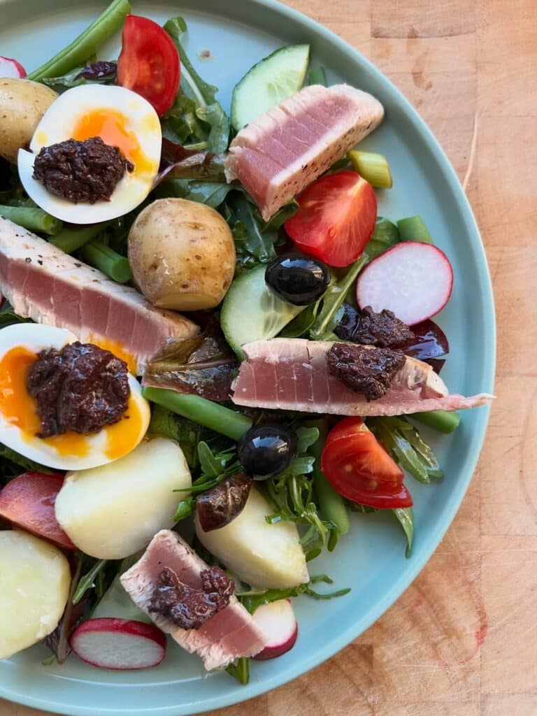 Seared Ahi Tuna Nicoise Salad Lettuce Cups