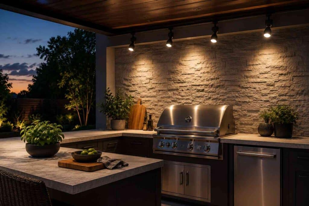 Spotlights For Grill Area On Your Outdoor Kitchen