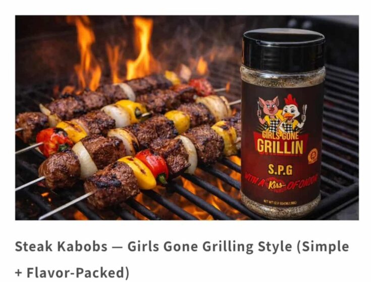 Steak Kabaobs On Skewers With Bbq Rub