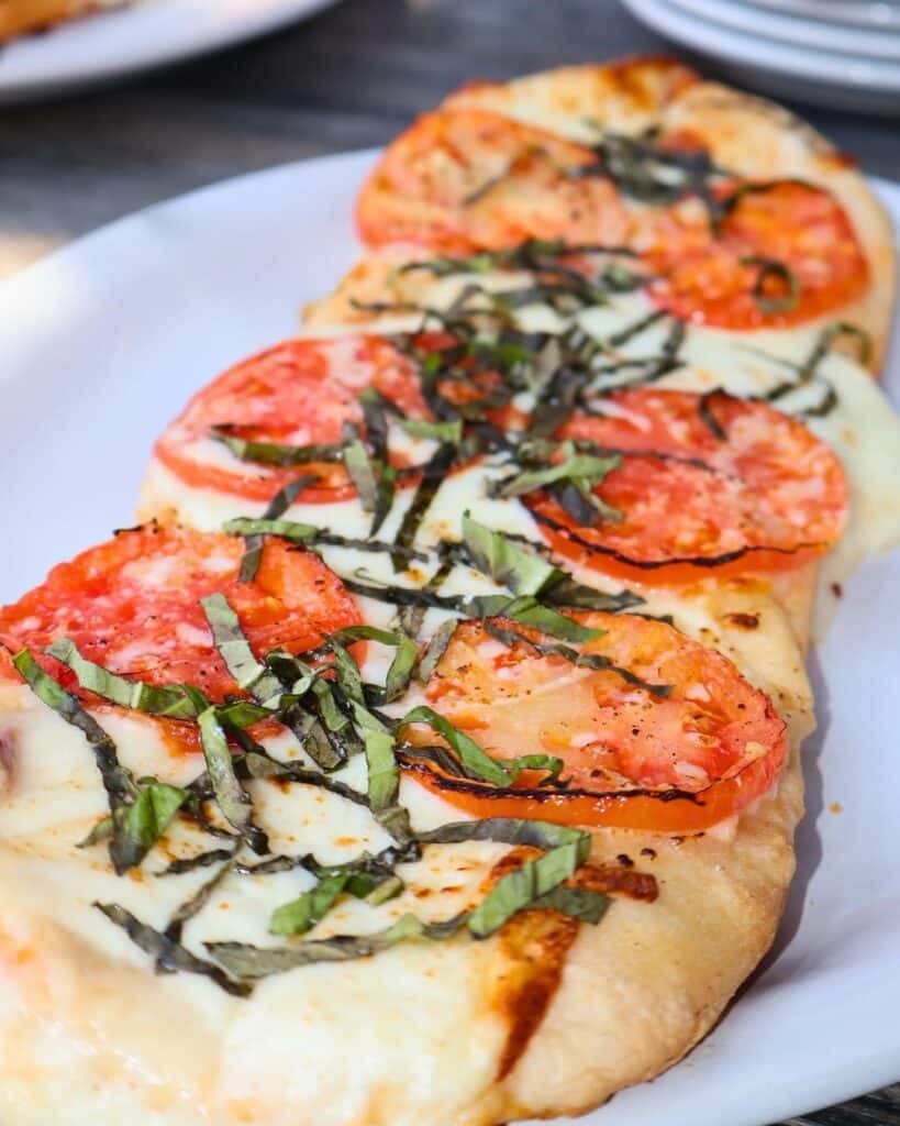 Tomato Basil Flatbread Pizza