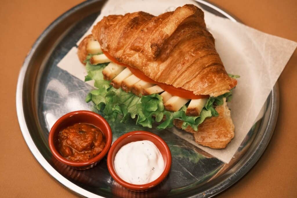 Truffled Chicken Salad In Flaky Butter Croissants