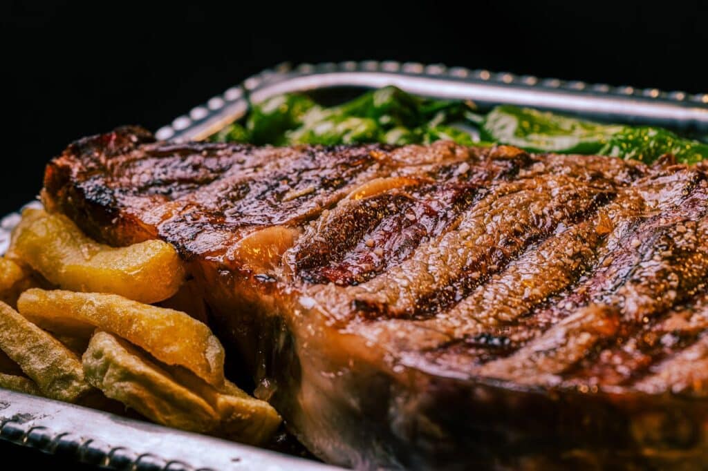 Well Done Steak With Charred Marks
