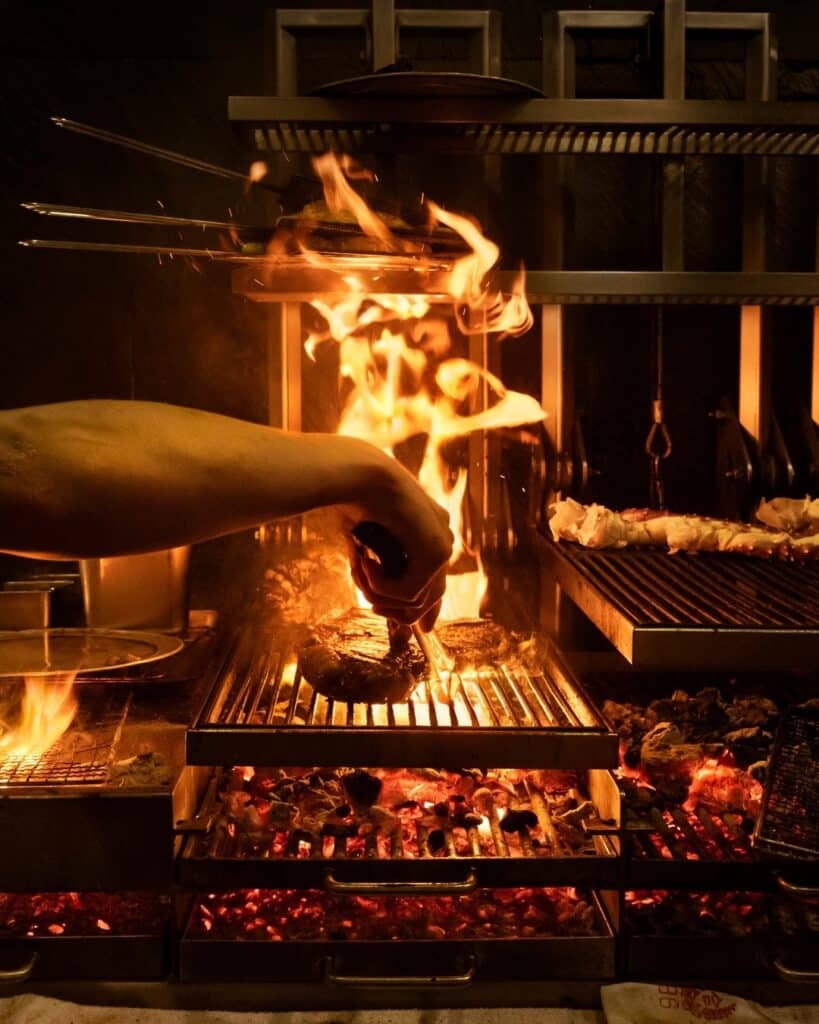 Wood Chunks As Fuel For Grilling Food