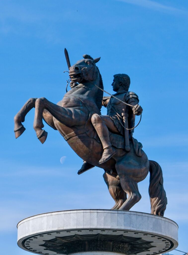 A Statue Of Alexander The Great In Skopje North Macedonia