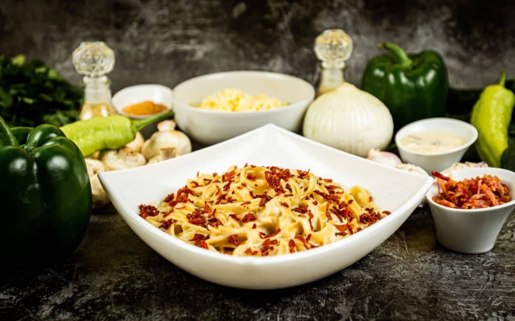 Bacon Ranch Tortellini Bake