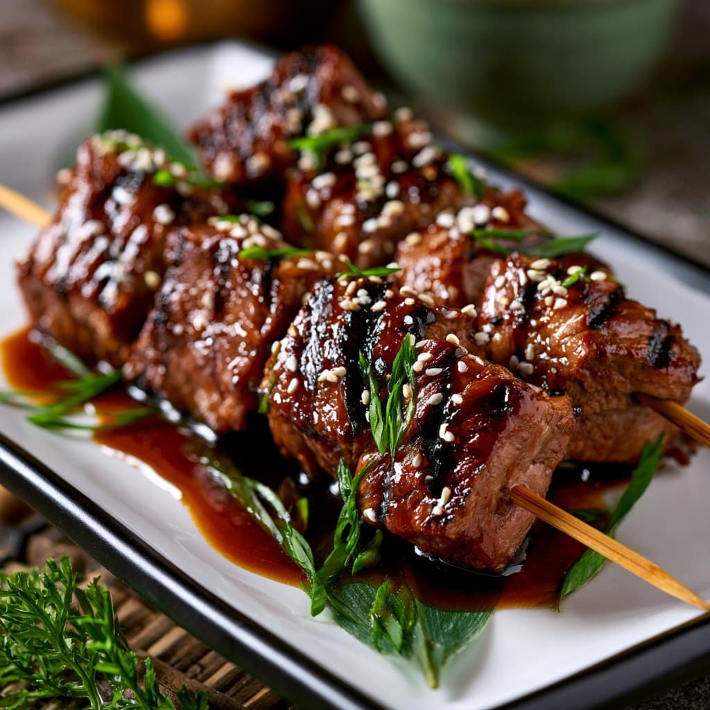 Caramelized Beef Skewers