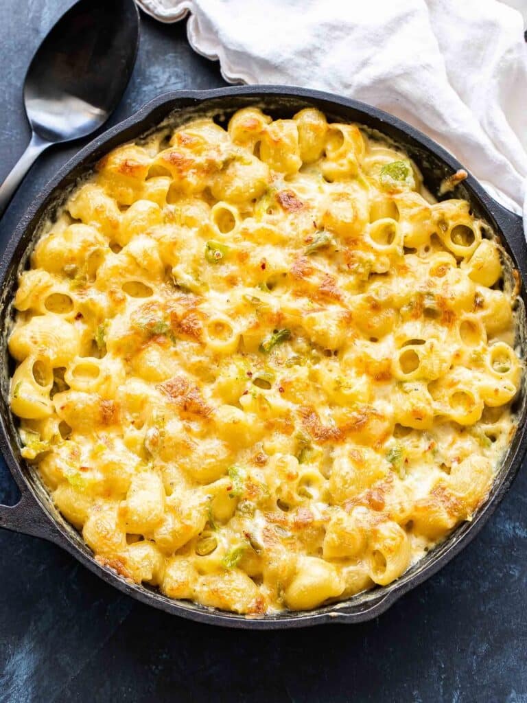 Cast-Iron Green Chile Mac And Cheese