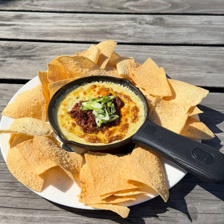 Cast Iron Smoked Queso Dip With Chorizo Recipe