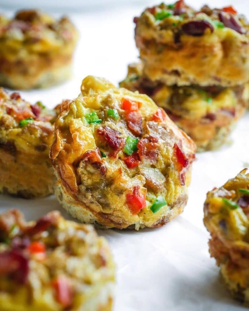 10 Cheesy, Crispy, &Amp; Comforting Breakfast Entree Recipes 8 Cheesy Sausage And Potato Breakfast Muffin Cups