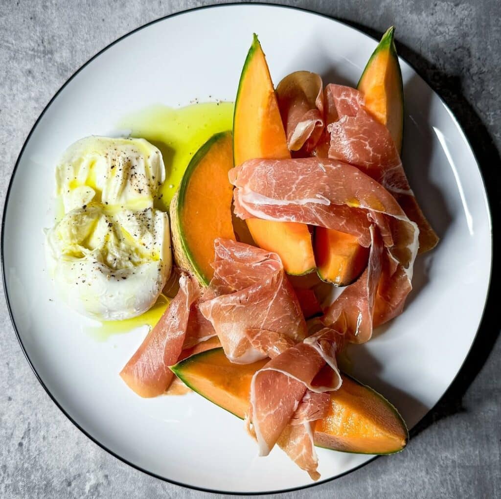 Classic Italian Prosciutto And Melon Wrap