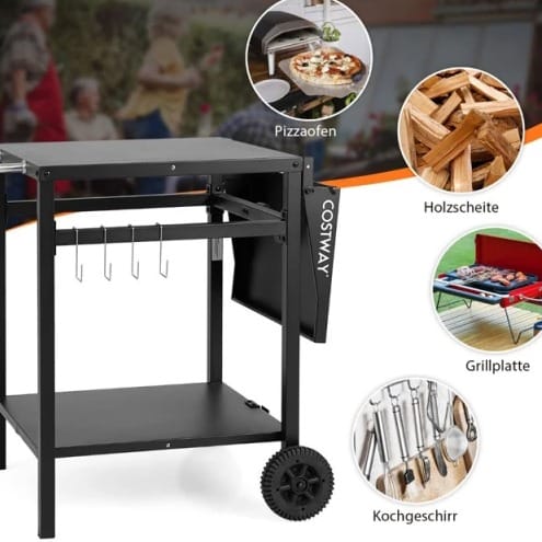 Costway Metal Grill Trolley