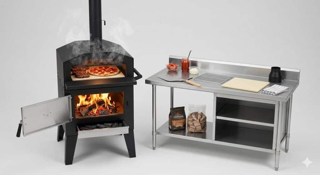 Costway Pizza Oven And Prep Table