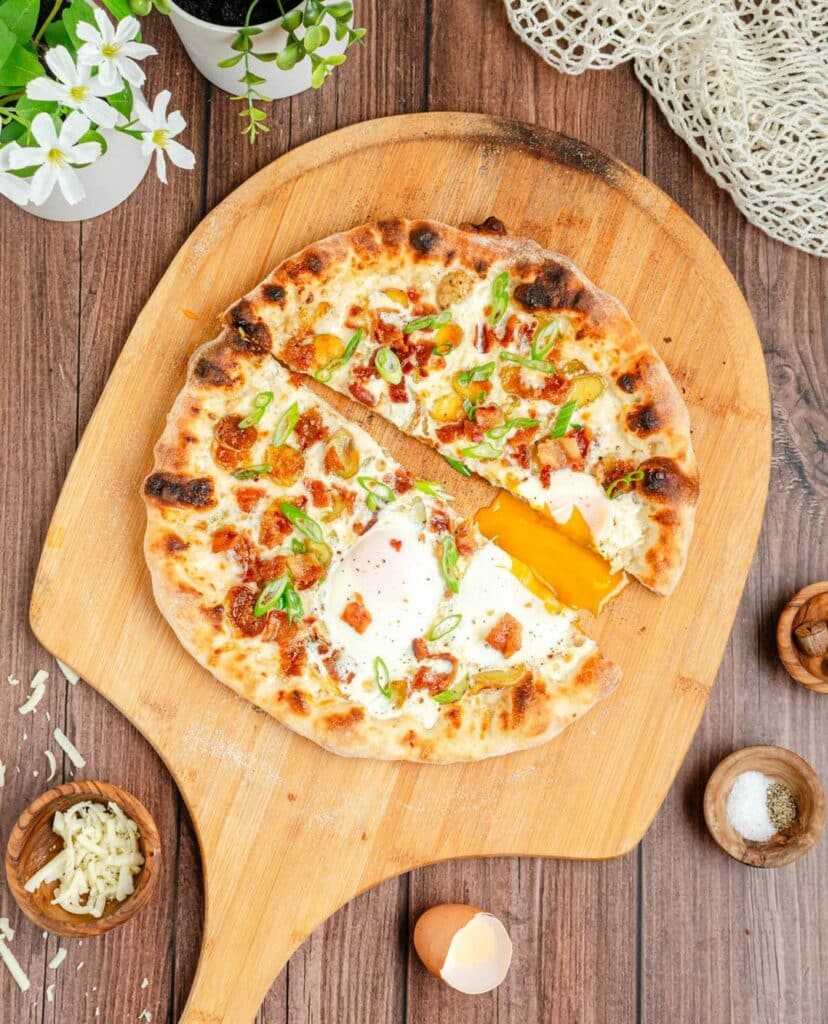 10 Cheesy, Crispy, &Amp; Comforting Breakfast Entree Recipes 7 Crispy Breakfast Pizza With Three Cheeses