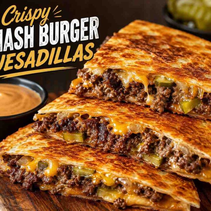 Crispy Smash Burger Quesadillas Recipe