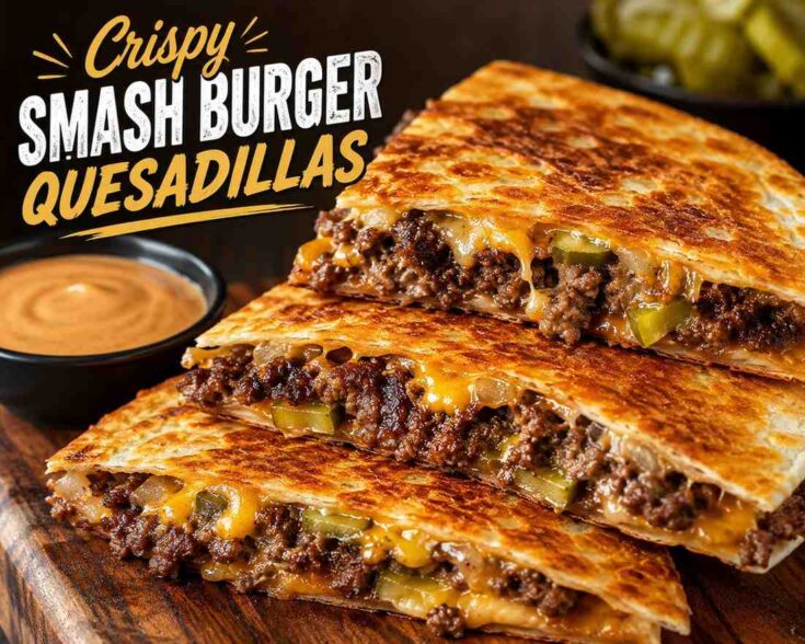 Crispy Smash Burger Quesadillas Recipe