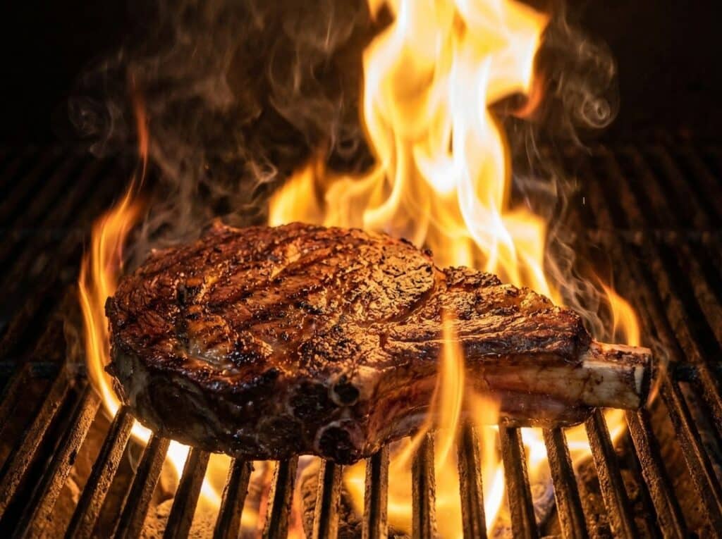 Fire-Kissed Bone-In Ribeye Steak