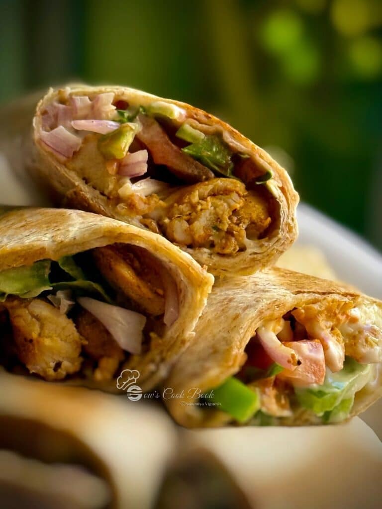 Freshly Cooked Chicken Wraps