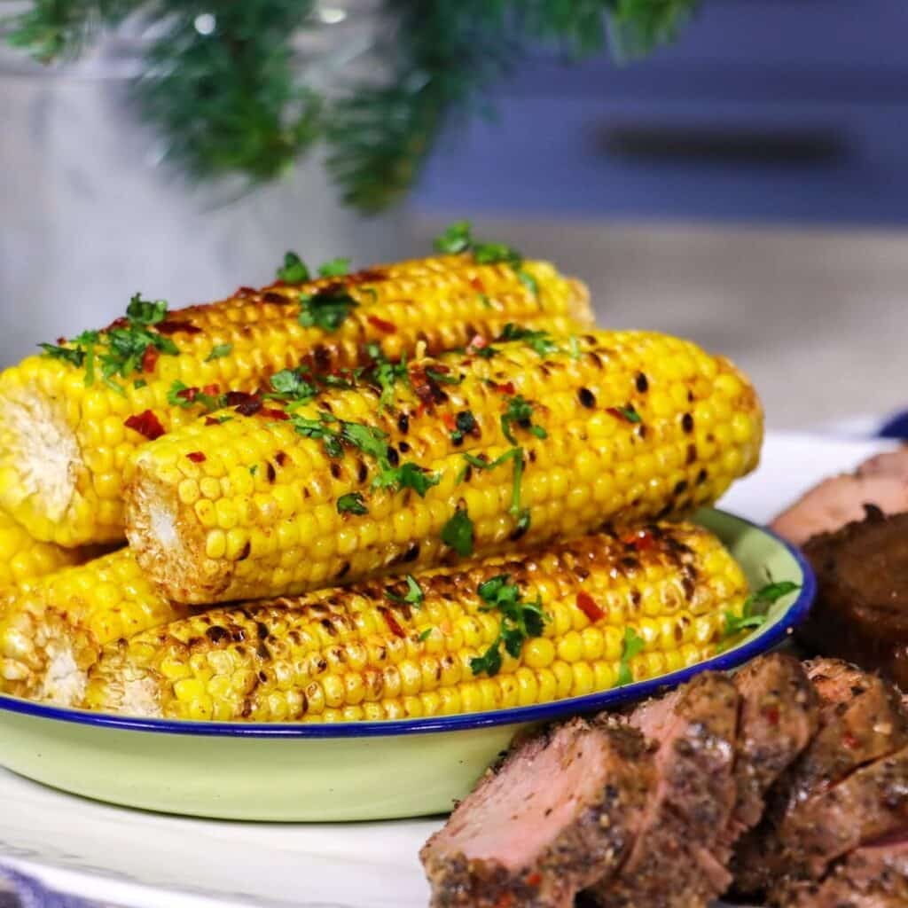 Grilled Corn On The Cob With Chili-Lime Cotija Butter
