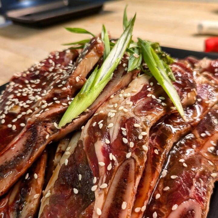 Grilled Korean Galbi Flanken Short Ribs Recipe