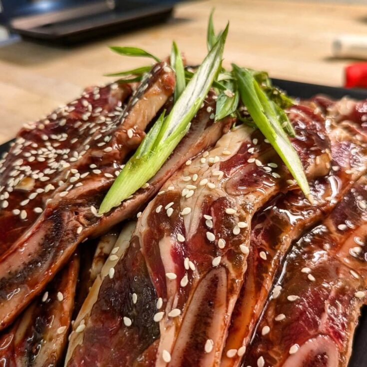 Grilled Korean Galbi Flanken Short Ribs Recipe