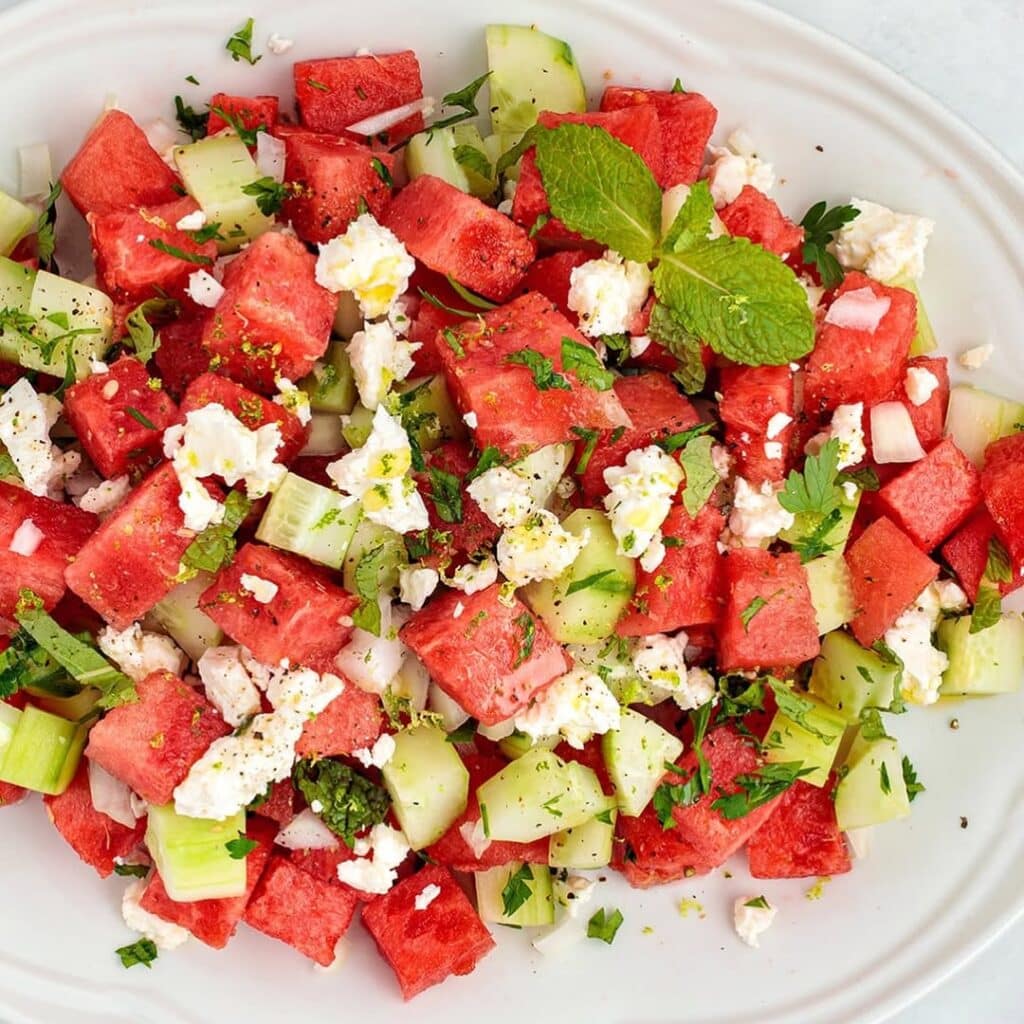 grilled watermelon and feta salad