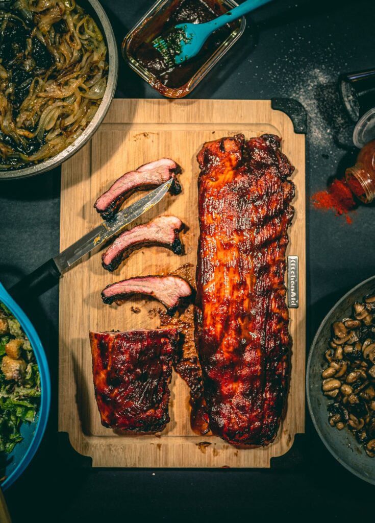 Hot Honey And Peach Glazed Pork Ribs Recipe