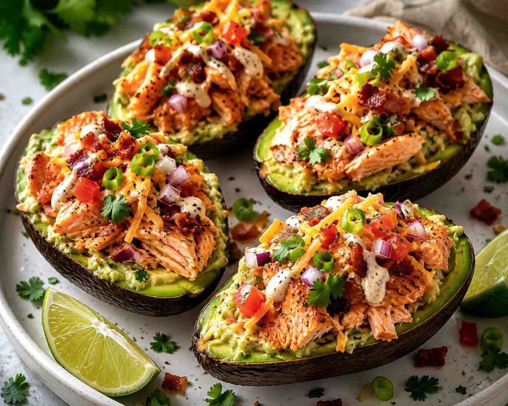 Loaded Salmon Avocado Boats