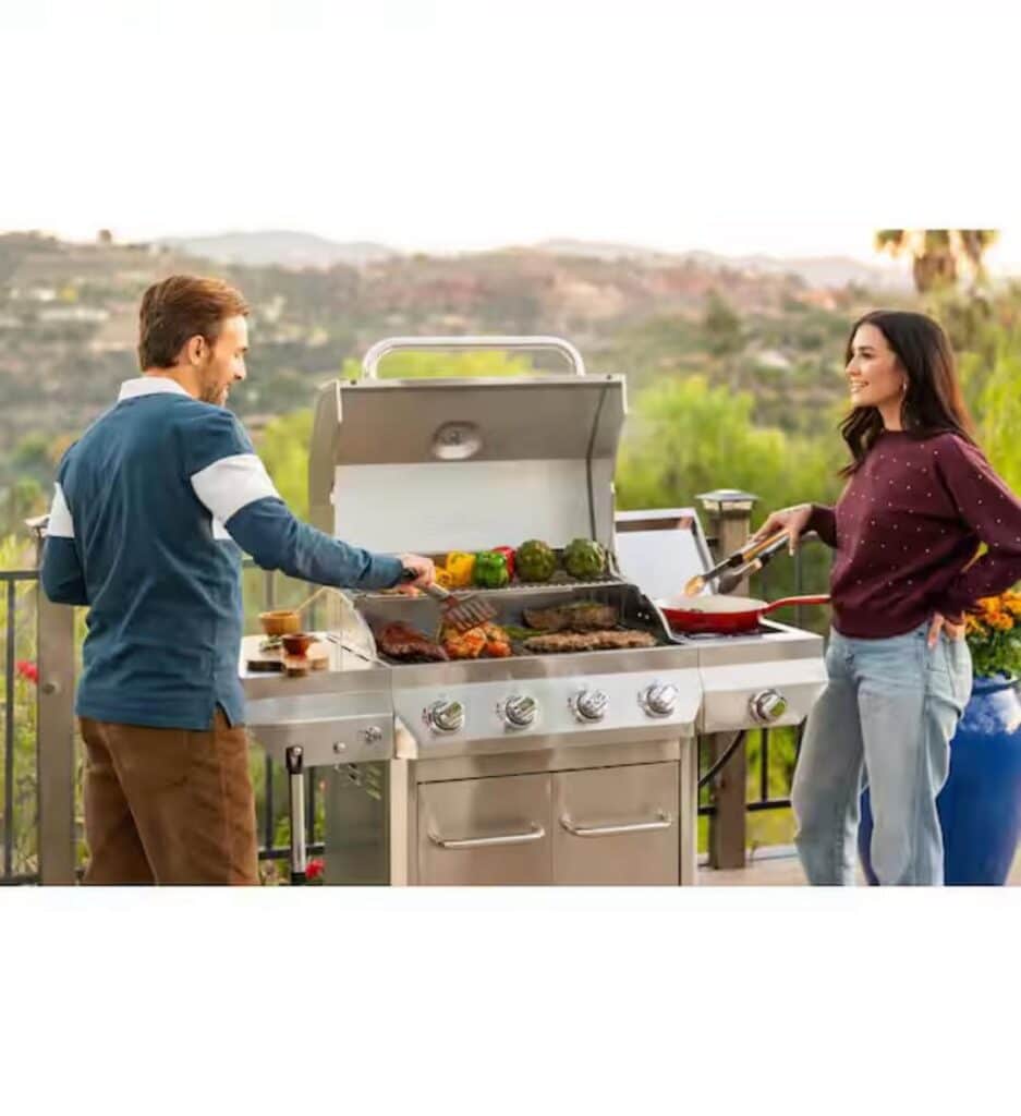 nexgrill 4-burner propane gas grill with side burner