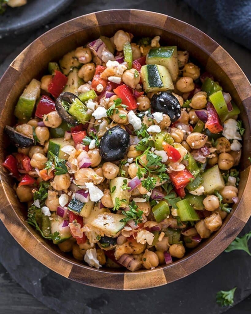 No-Cook Mediterranean Chickpea Salad