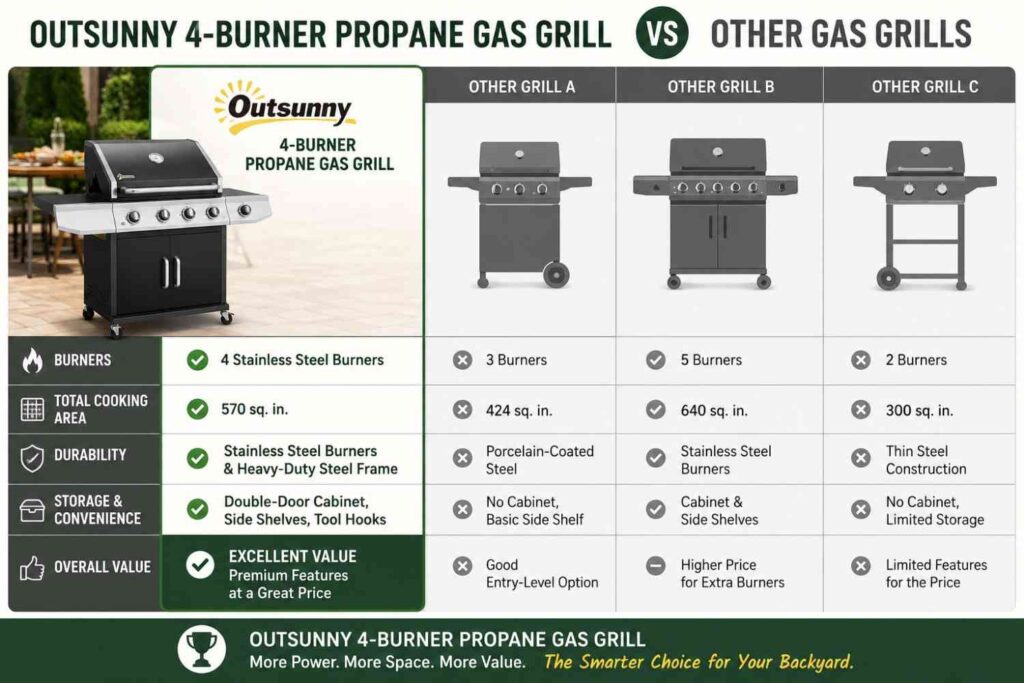 outsunny versus other top quality gas grills