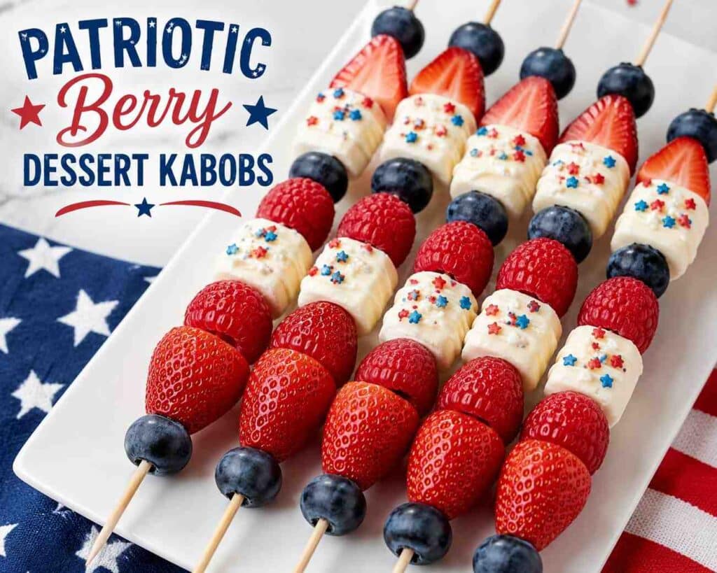 Patriotic Berry Dessert Kabobs