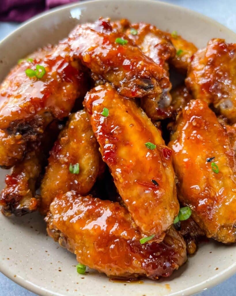 Sweet Chili Charred Chicken Wings