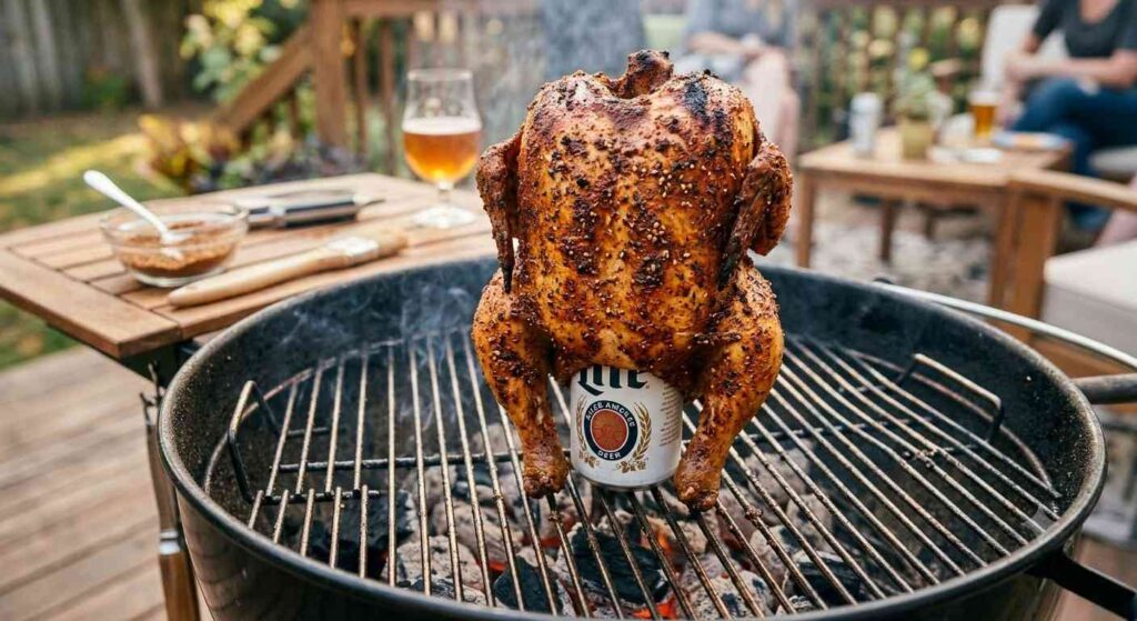 Stars, Stripes &Amp; Smoke Rings: 11 Independence Day Bbq Favorites 7 Beer-Can Chicken With All-American Dry Rub