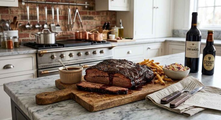 Coffee Beer Smoked Brisket With Zinfandel Bbq Sauce Recipe