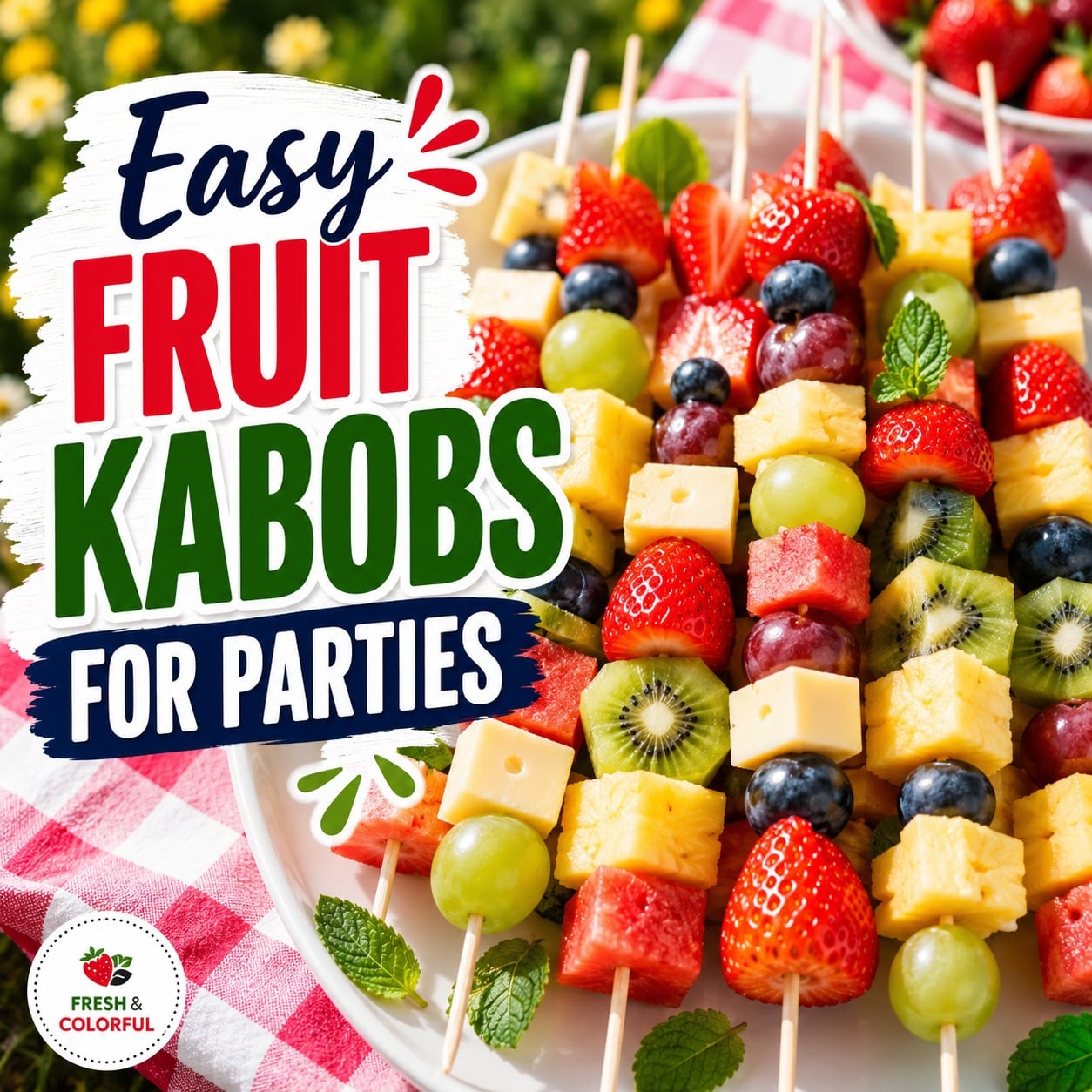 Fruit Kabobs And Skewers For Fourth Of July
