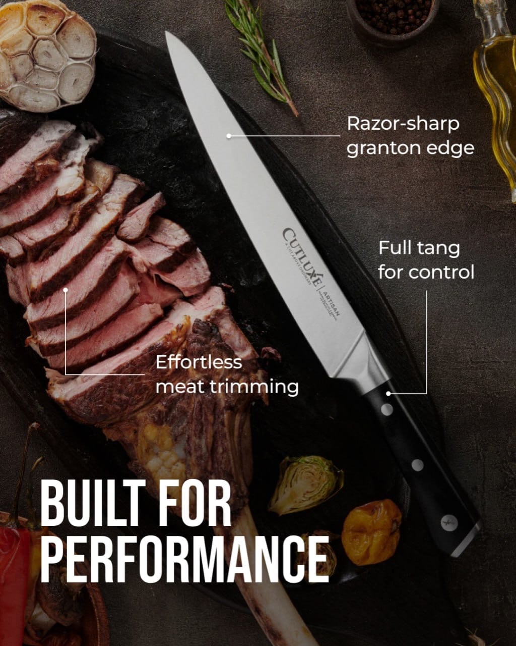 full-tang outdoor bbq knives