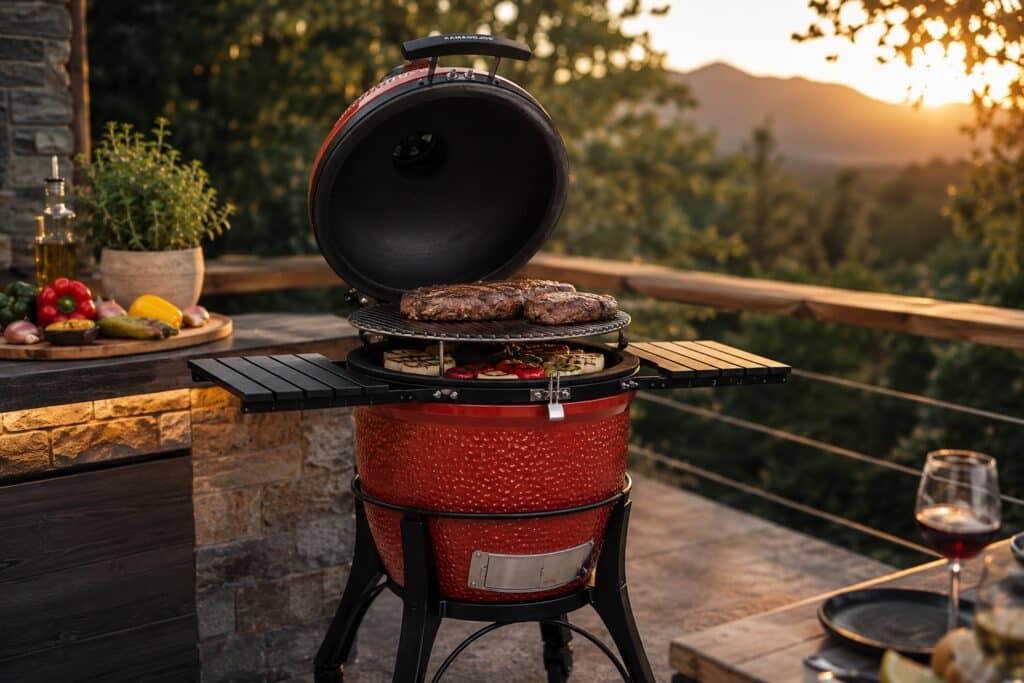 Sunjoy Charcoal Grill 20-Inch Kamado Grill Outdoor Egg Grill With Pizza Stone: Full Review 6 Kamado Joe Classic 2