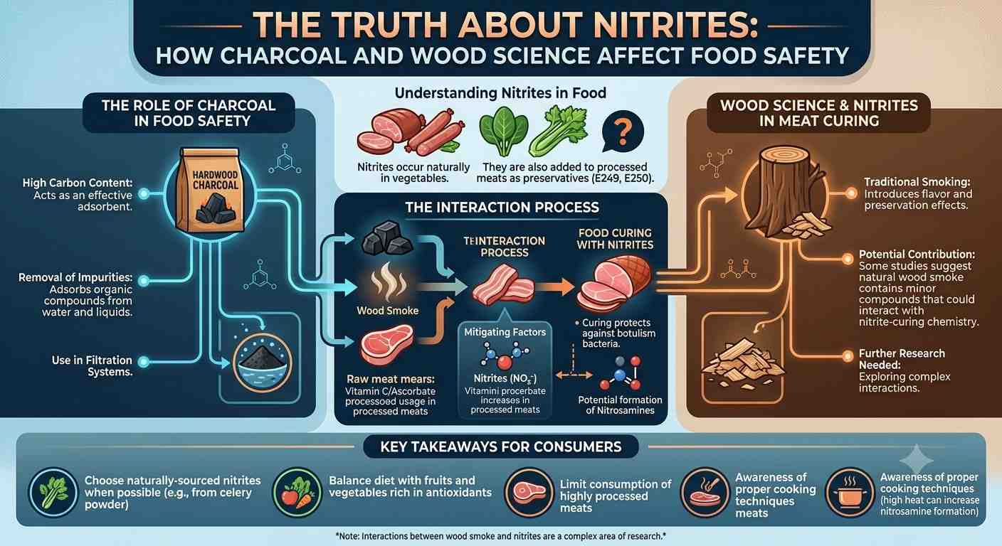 nitrites from wood and charcoal can compromise food safety